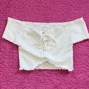 White crop top